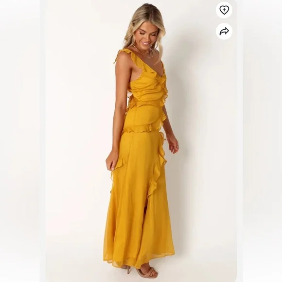 Petal & Pup Yellow Ruffle Maxi Dress - Picture 5 of 11